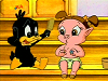 Bild: Daffy ist entsetzt: Petunia hat ihr Taschengeld nicht ausgegeben!