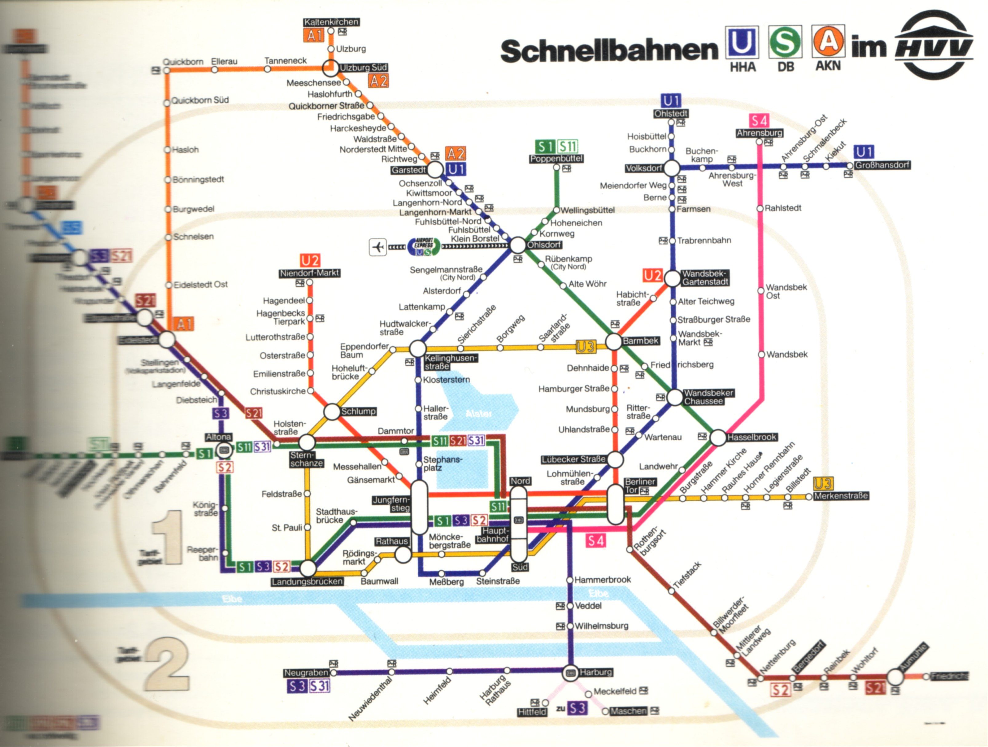 Schienenverkehr in Hamburg Streckenpläne