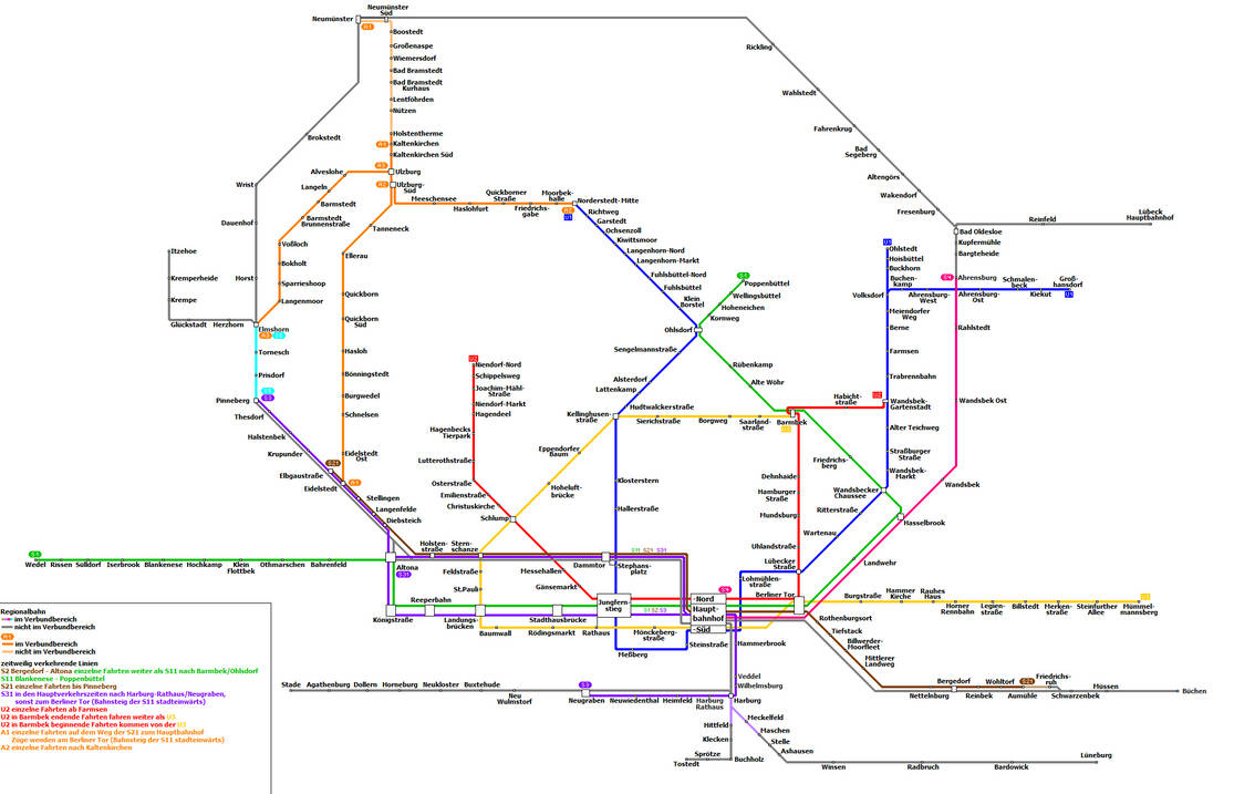 Schnellbahnnetz Hamburg 2000 by Ewxep